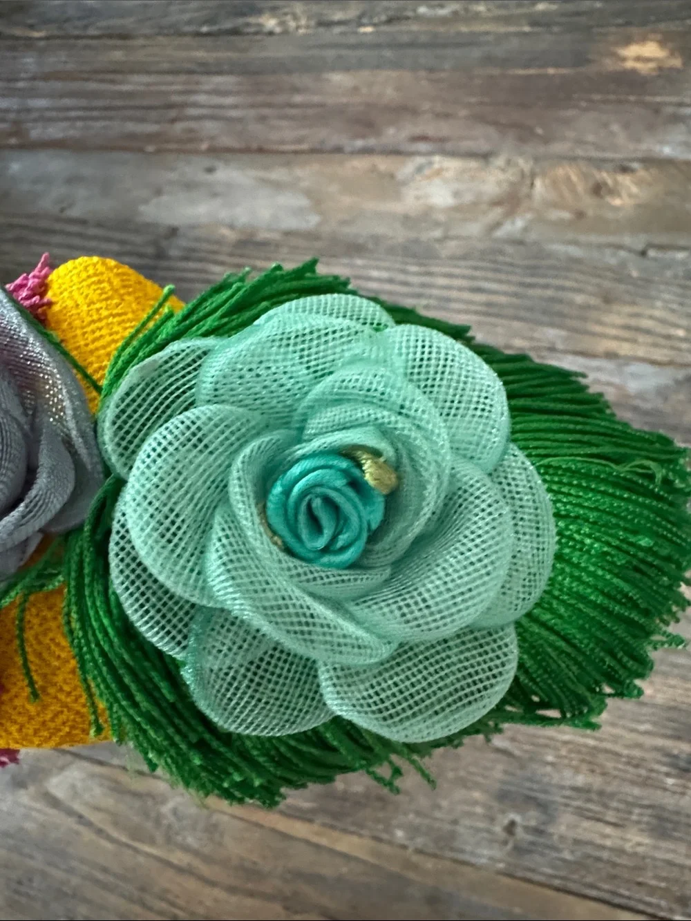 Floral fringe tropical headband fascinator